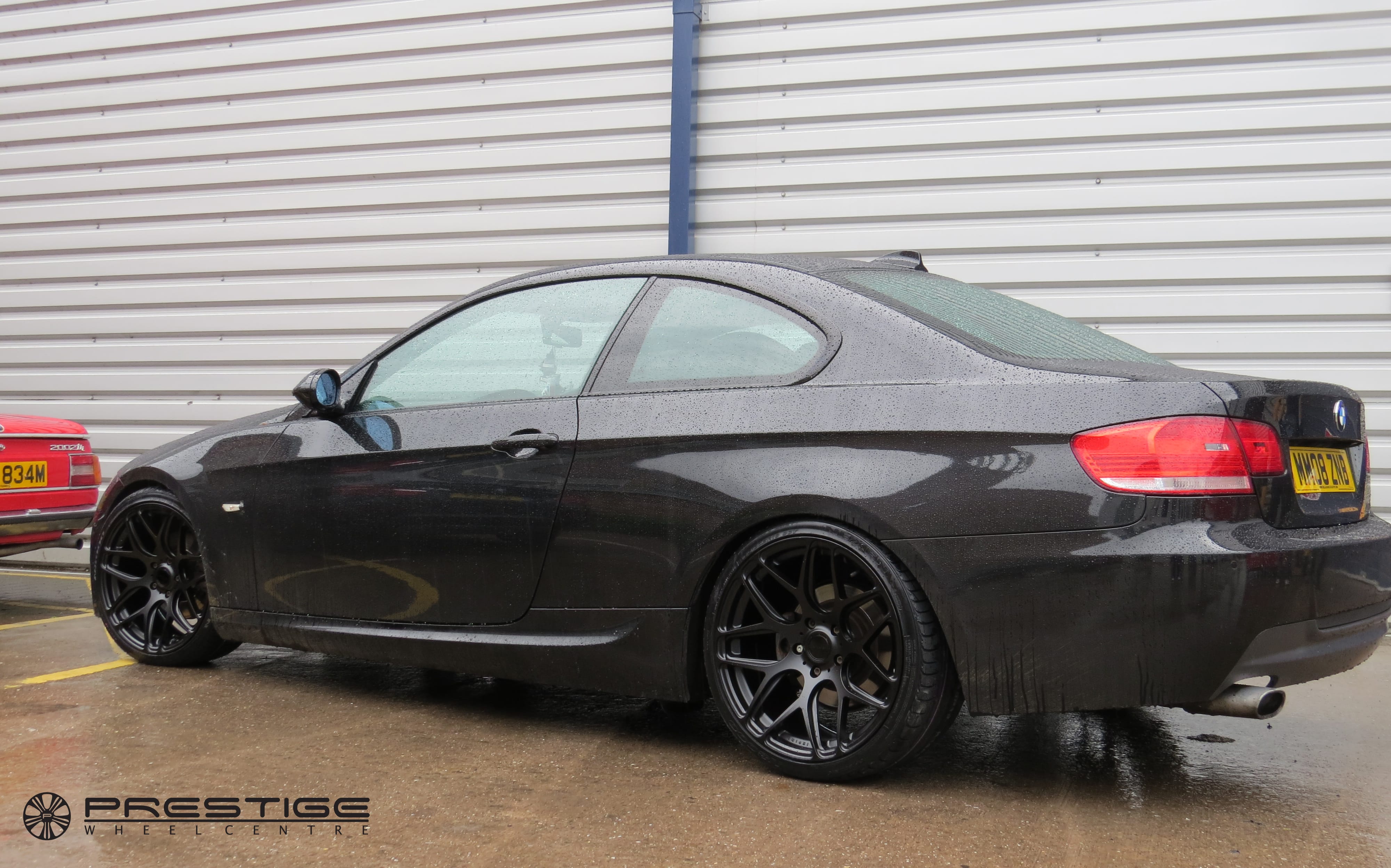 Bmw 3 series coupe matte black #3