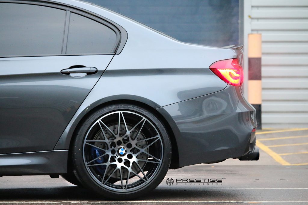 BMW F80 M3 666M alloy wheel refurbishment - smokey black | Prestige ...