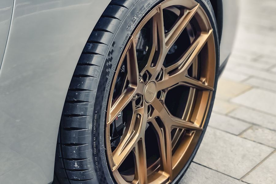 Ferrari Portofino-M installed with Vossen HF-5 finished in Satin Bronze 21x9 21x11