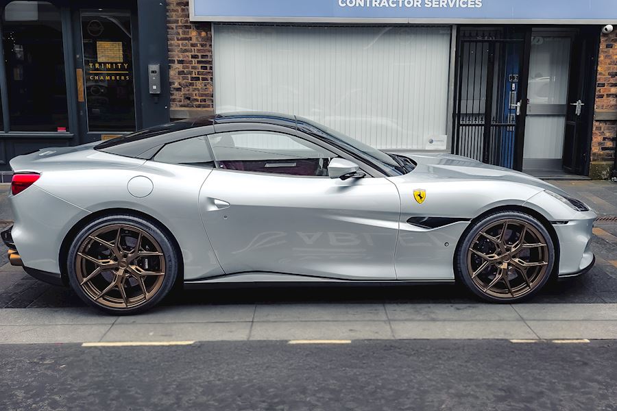 Ferrari Portofino-M installed with Vossen HF-5 finished in Satin Bronze 21x9 21x11