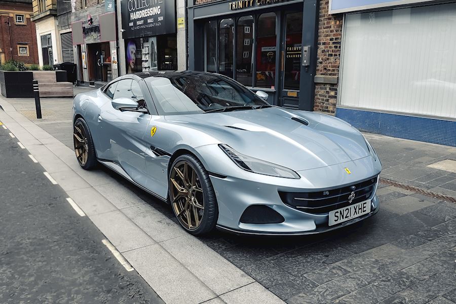 Ferrari Portofino-M installed with Vossen HF-5 finished in Satin Bronze 21x9 21x11