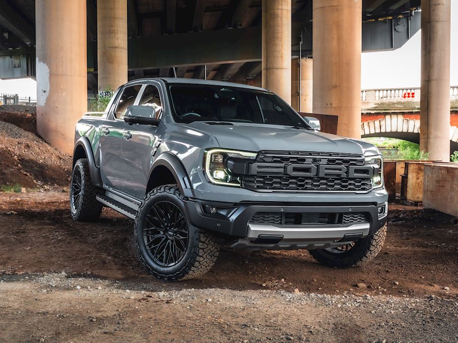 Ford Ranger Raptor installed with Vossen HFX-6 wheels finished in Satin Black 20x9.5
