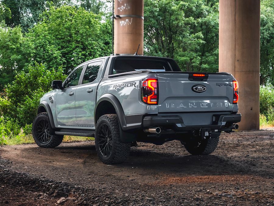 Ford Ranger Raptor installed with Vossen HFX-6 wheels finished in Satin Black 20x9.5