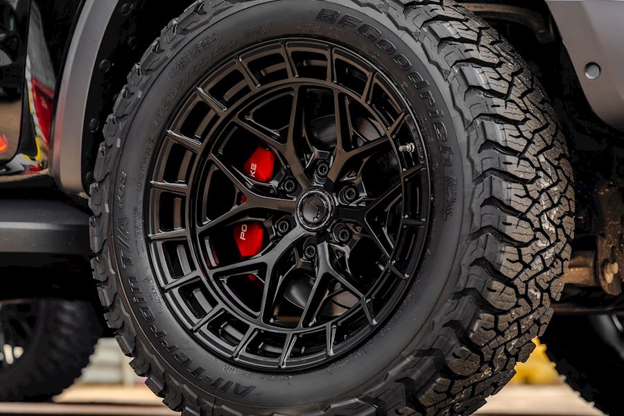 Ford Ranger Raptor installed with Vossen HFX-1 finished in Satin Black 20x10 Super Deep