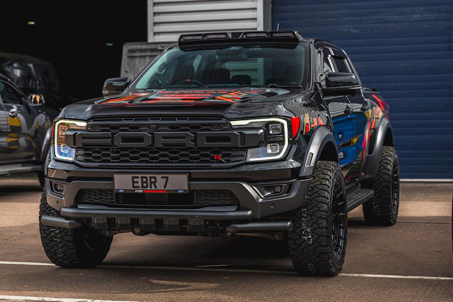 Ford Ranger Raptor installed with Vossen HFX-1 finished in Satin Black 20x10 Super Deep