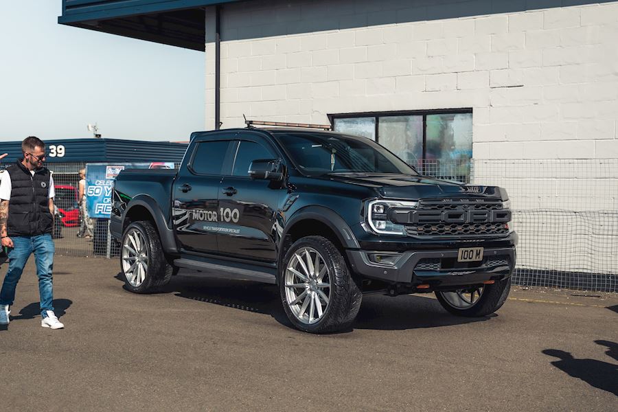 Ford Ranger Raptor installed with Vossen HF-3 wheels finished in Satin Silver 24x10 Deep