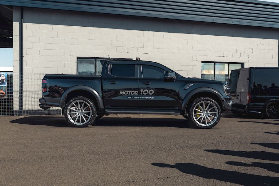 Ford Ranger Raptor installed with Vossen HF-3 wheels finished in Satin Silver 24x10 Deep