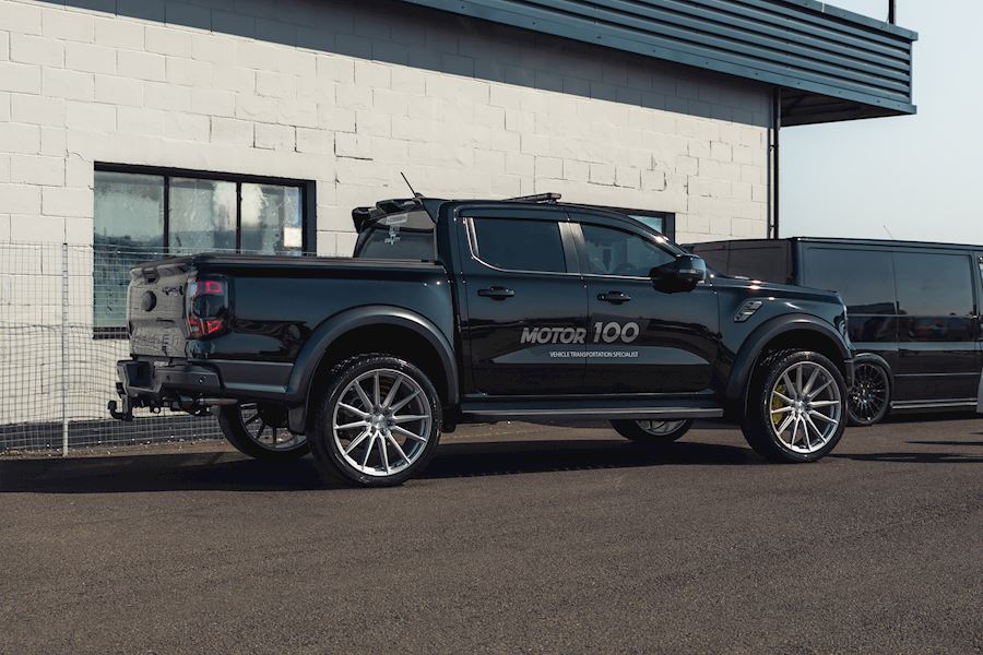 Ford Ranger Raptor installed with Vossen HF-3 wheels finished in Satin Silver 24x10 Deep