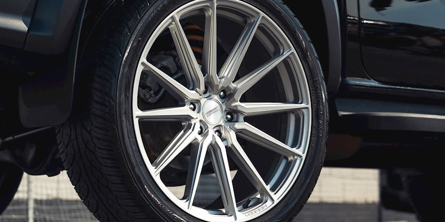 Ford Ranger Raptor installed with Vossen HF-3 wheels finished in Satin Silver 24x10 Deep
