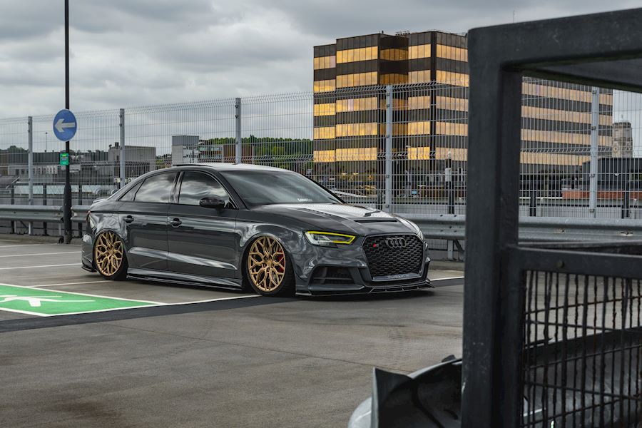 Audi S3 installed with Vossen HF-2 wheels