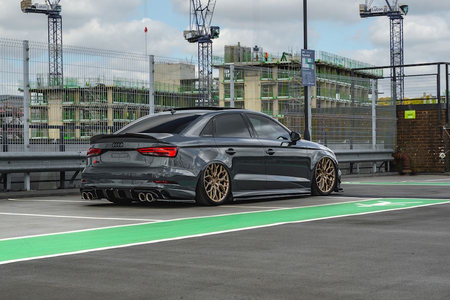 Audi S3 installed with Vossen HF-2 wheels