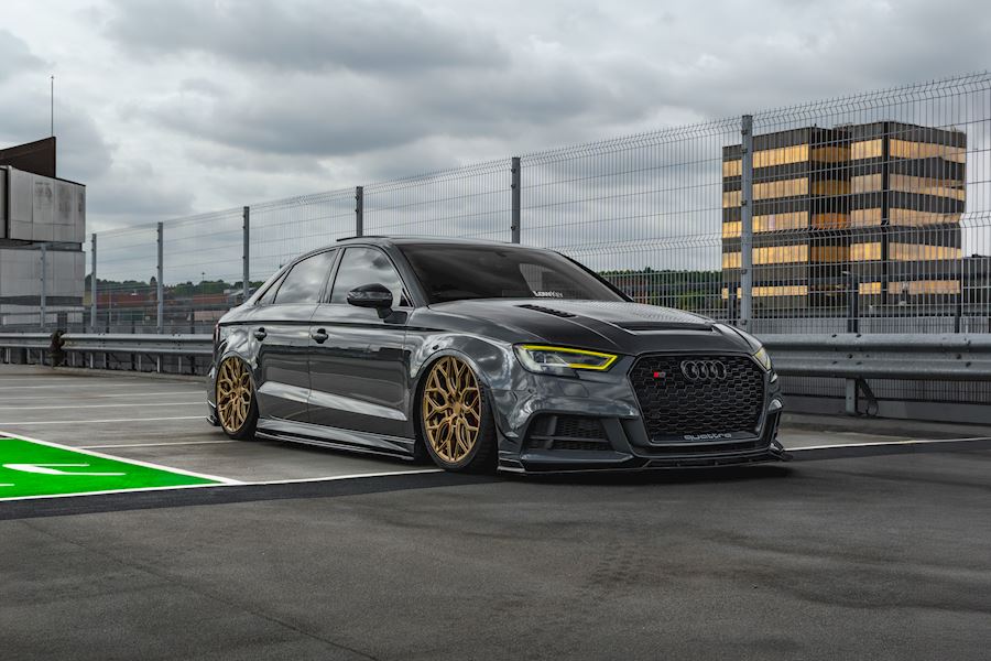 Audi S3 installed with Vossen HF-2 wheels