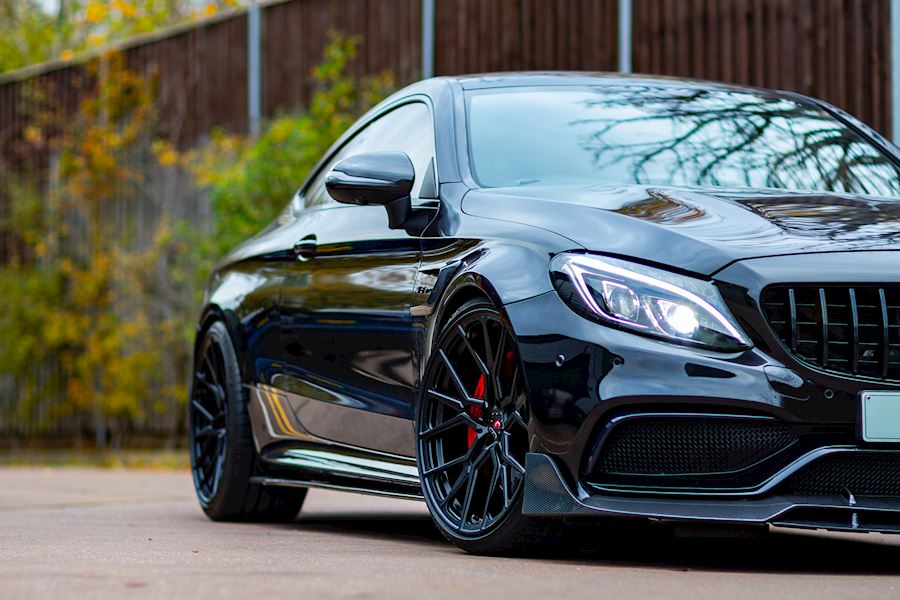Mercedes C63 AMG installed with Vossen MX-3 wheels finished in Satin Black 20x9.5 20x10.5
