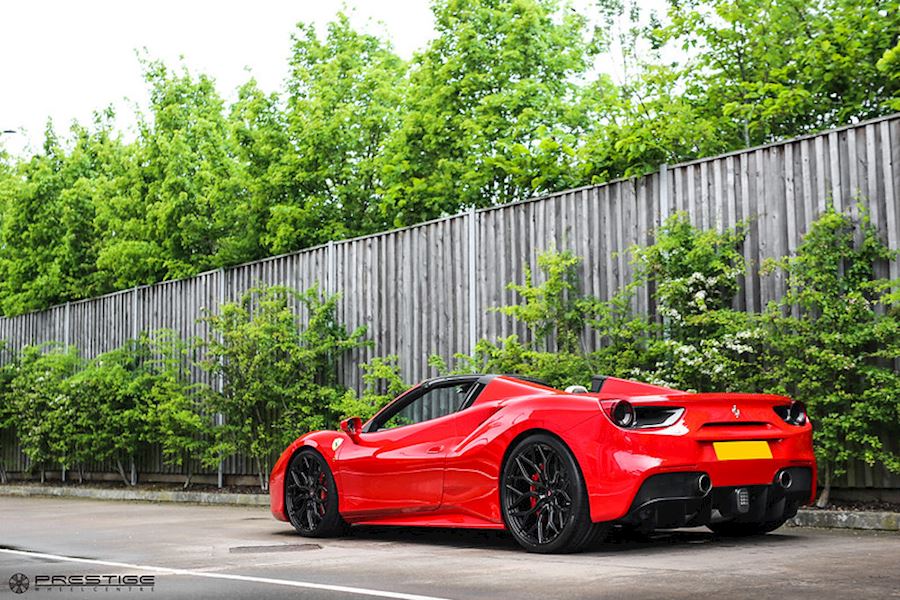 Ferrari 488 Spider installed with Vossen Forged S17-01 and Novitec suspension