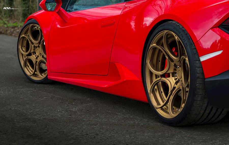 Lamborghini Huracan LP-610 installed with ADV.1 ADV05|C in Satin Bronze