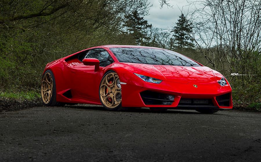 Lamborghini Huracan LP-610 installed with ADV.1 ADV05|C in Satin Bronze