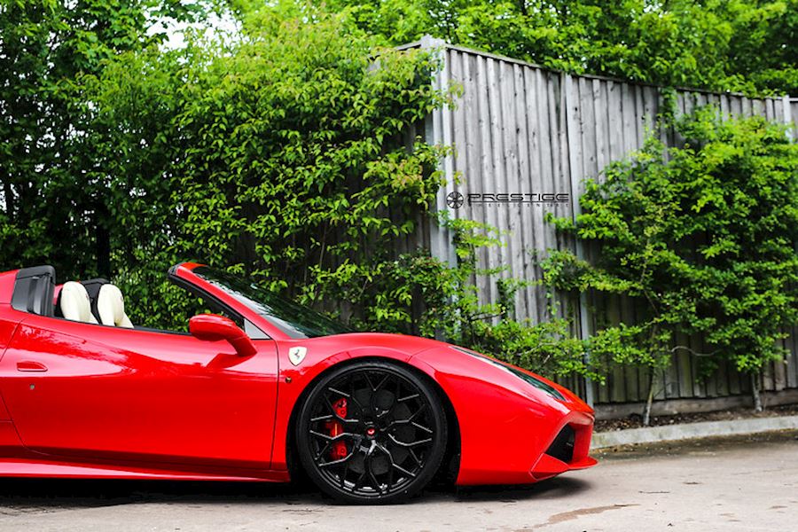 Ferrari 488 Spider installed with Vossen Forged S17-01 and Novitec suspension