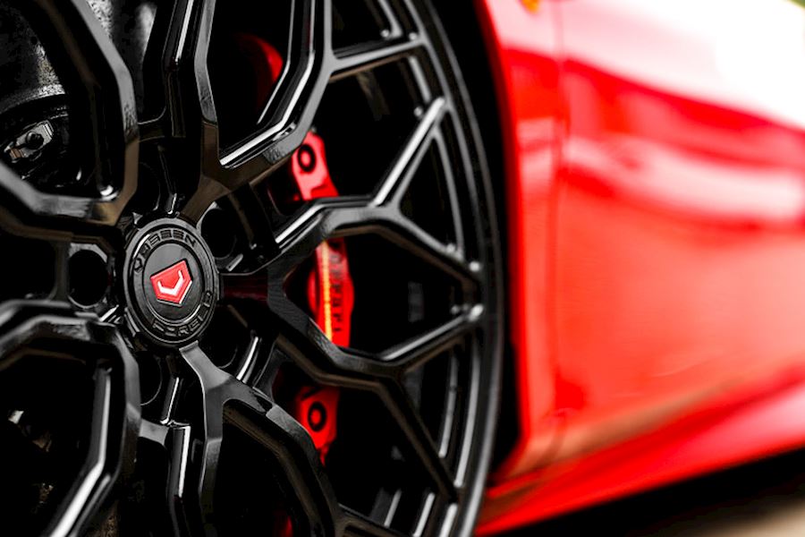 Ferrari 488 Spider installed with Vossen Forged S17-01 and Novitec suspension