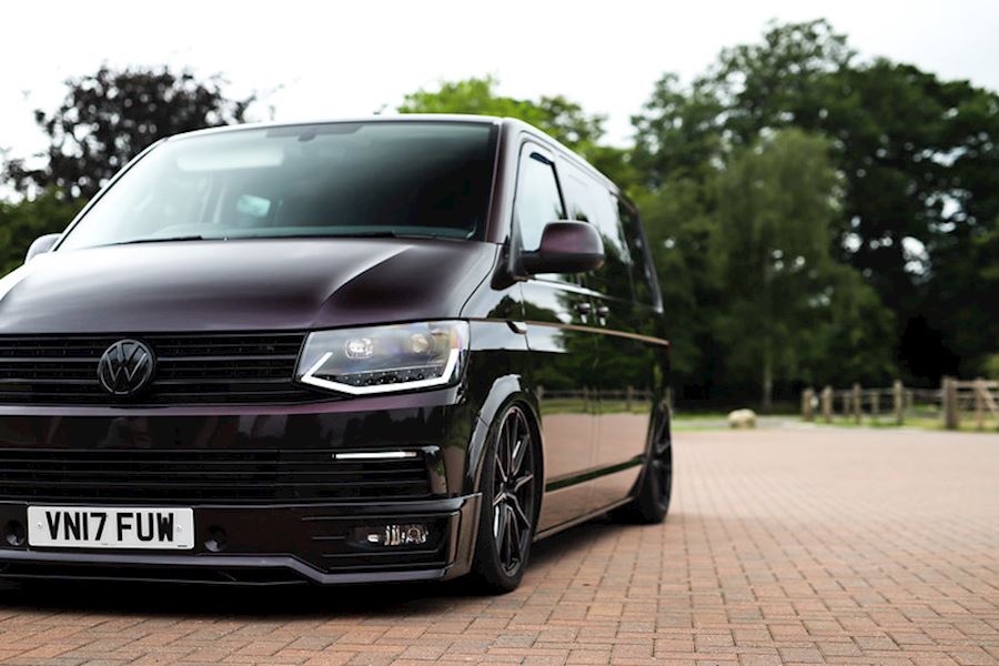 VW T6 Transporter on Vossen HF-3 wheels in Tinted Gloss Black