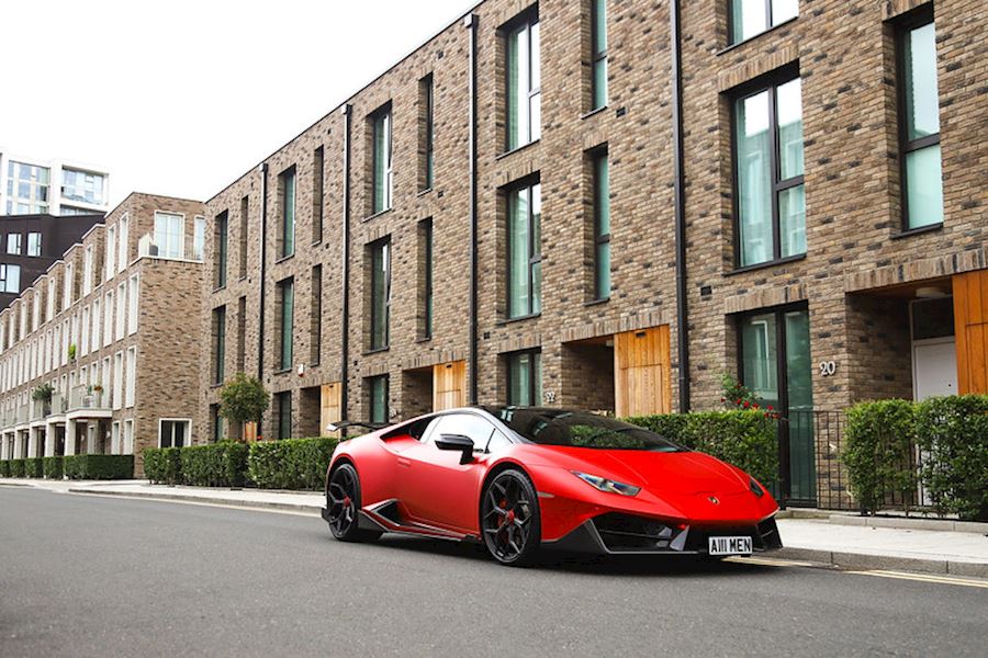 Lamborghini Huracan installed with Vossen x Novitec NL4 wheels in Satin Black
