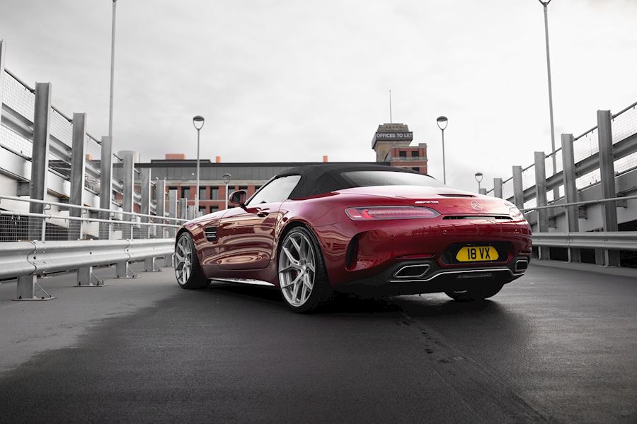 Mercedes AMG GTC installed with Vossen HF5 wheels in Satin Silver