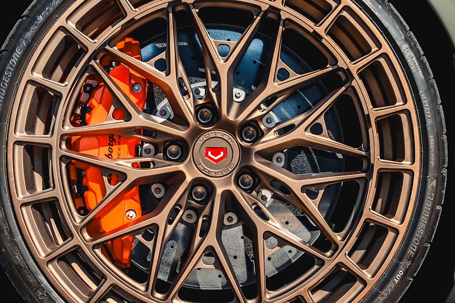 Lamborghini Revuelto installed with Vossen Forged LC3-02 wheels finished in Satin Bronze 21x9.5 22x12.5