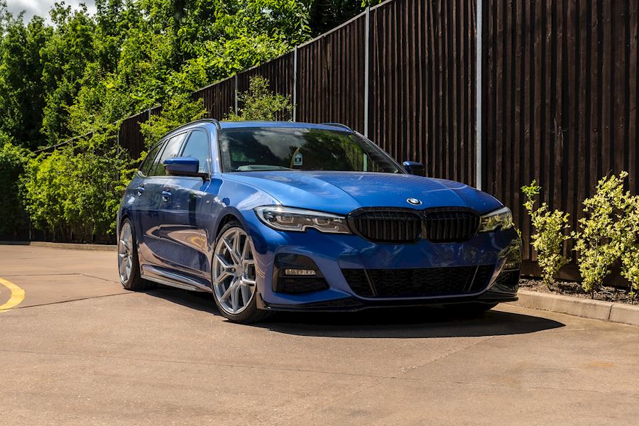 BMW 3 Series installed with Bola FLG wheels finished in Crystal Silver 19x8.5 19x9