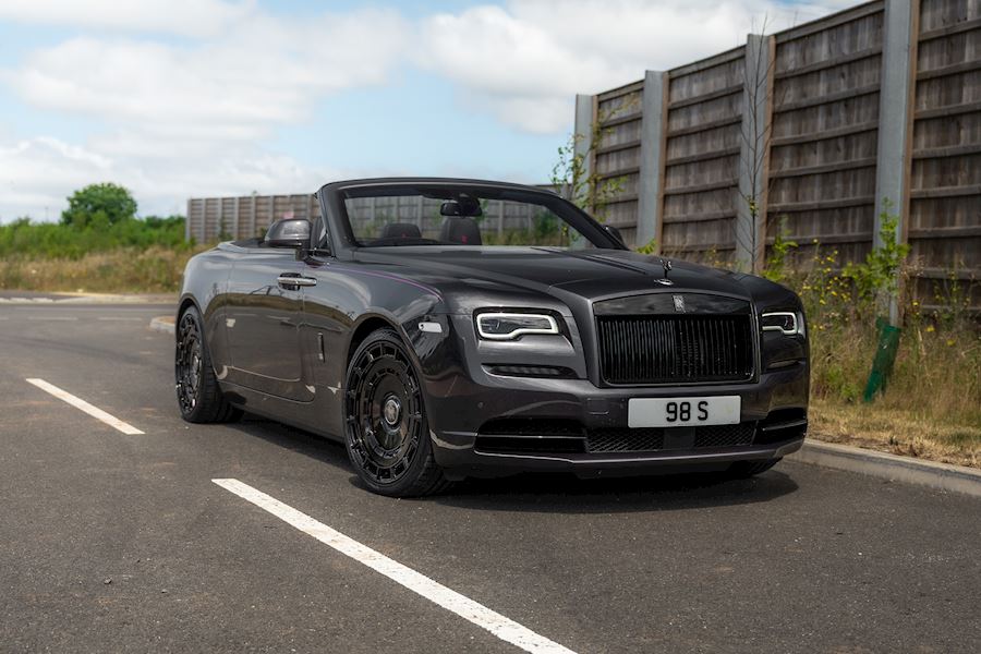 Rolls Royce Dawn installed with Vossen HF-9 wheels finished in Gloss Black 22x9.5 22x11