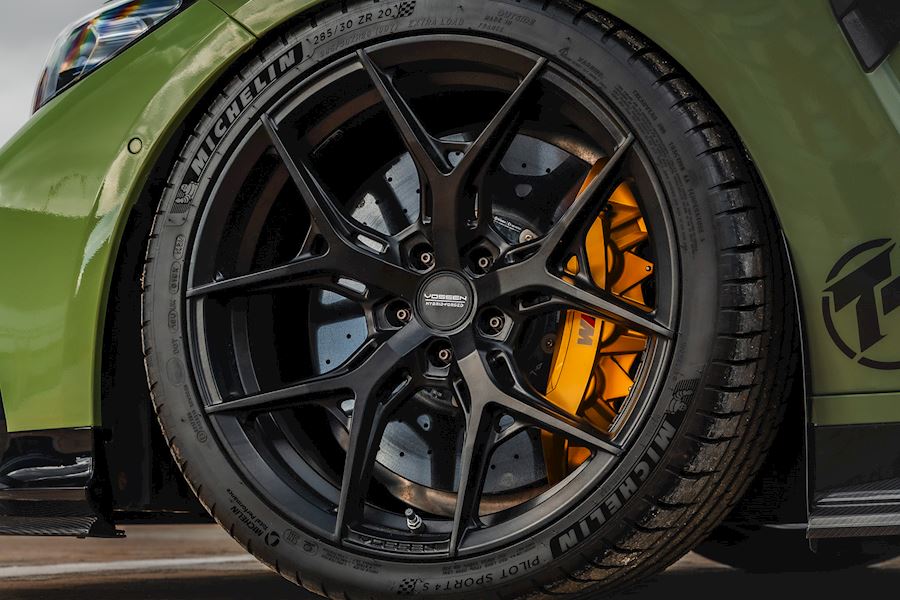 BMW M4 G82 installed with Vossen HF-5 wheels finished in Satin Black 20x9.5 20x10.5