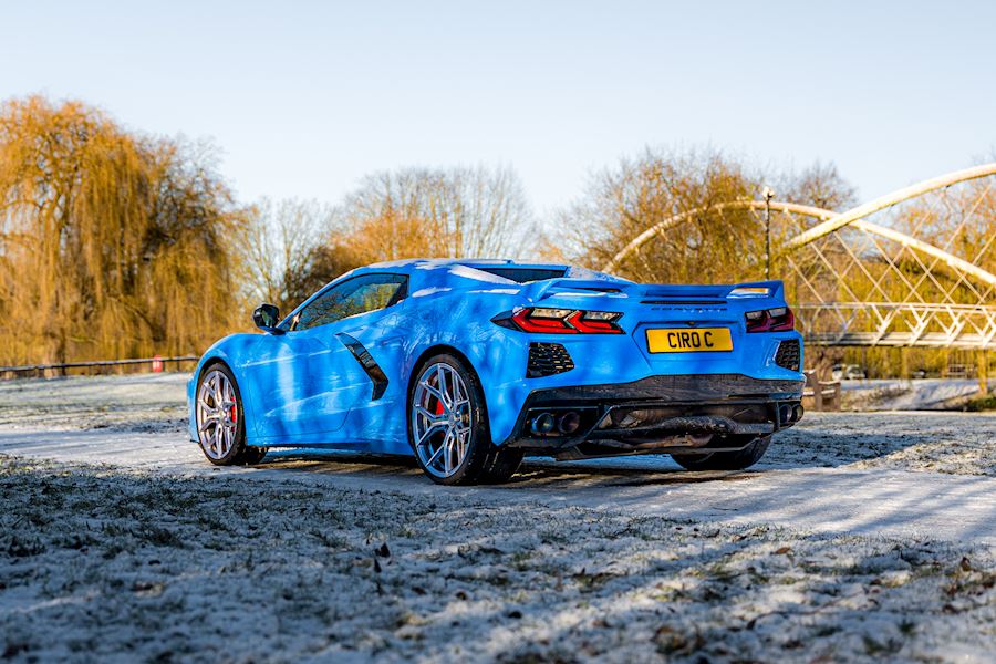 Corvette C8 Stingray installed with Vossen HF-5 wheels Custom Finish 20x9 21x12