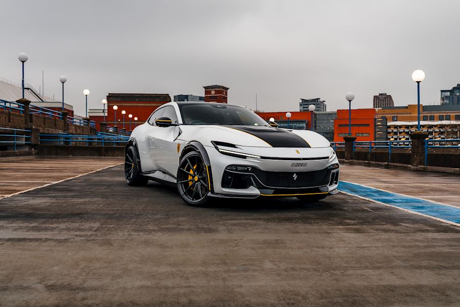 Ferrari Purosangue installed with Vossen VPS-1 wheels finished in Satin Black OEM Centre Cap 22x9.5 23x12