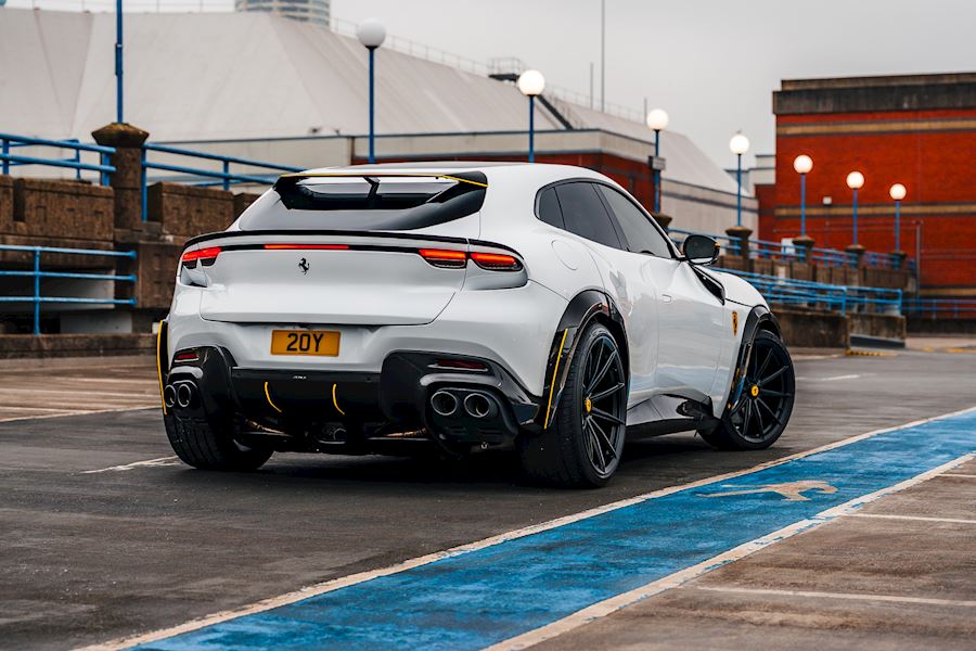 Ferrari Purosangue installed with Vossen VPS-1 wheels finished in Satin Black OEM Centre Cap 22x9.5 23x12