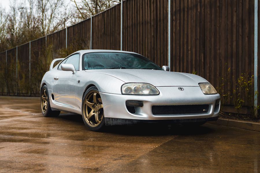 Toyota Supra MK4 installed with Bola B2R wheels finished in Satin Bronze 18x8.5 18x9.5