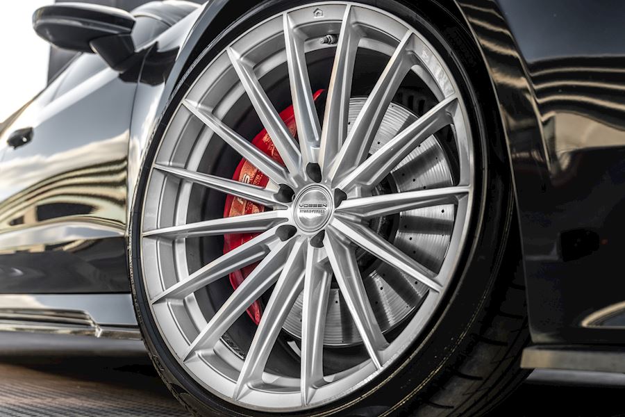 Audi RS7 installed with Vossen HFX-4 wheels finished in Brushed Polished Silver