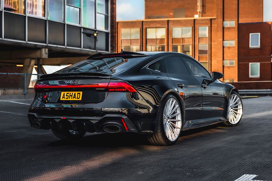 Audi RS7 installed with Vossen HFX-4 wheels finished in Brushed Polished Silver