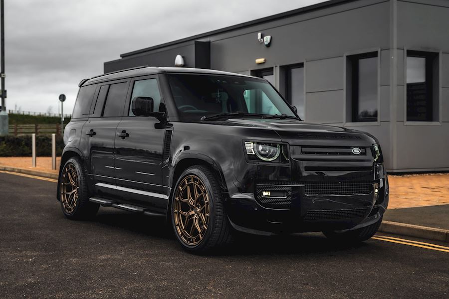 Land Rover Defender installed with Vossen HFX-1 wheels finished in Satin Bronze