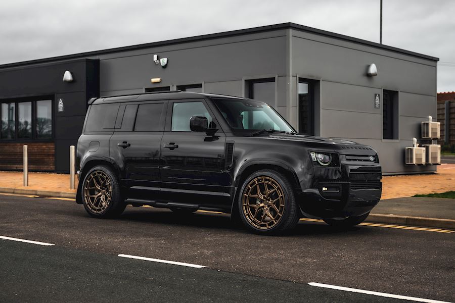 Land Rover Defender installed with Vossen HFX-1 wheels finished in Satin Bronze