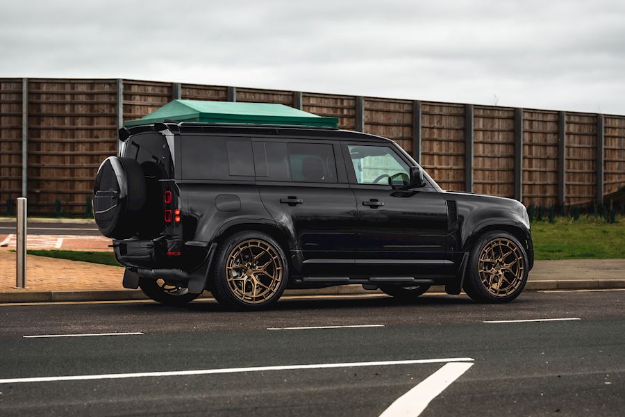 Land Rover Defender installed with Vossen HFX-1 wheels finished in Satin Bronze