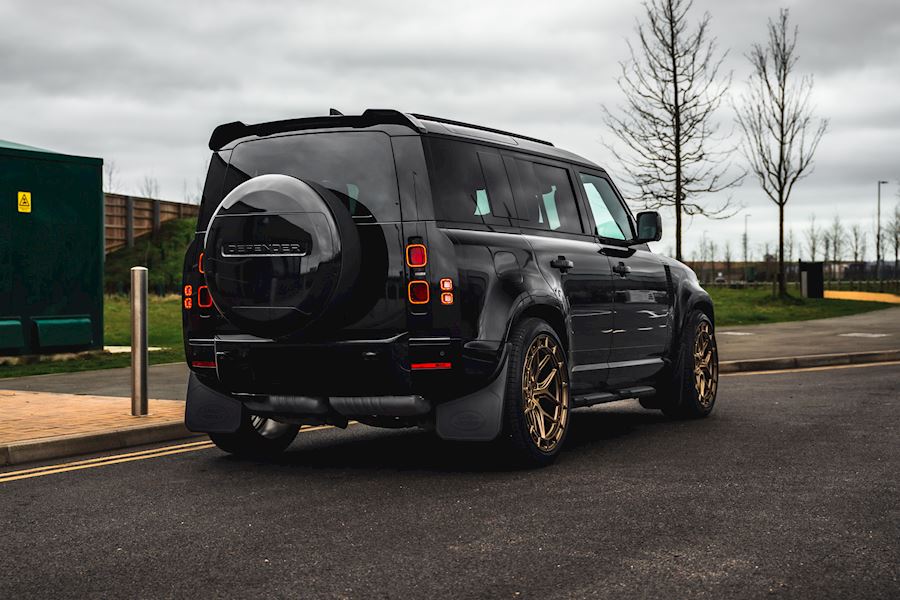 Land Rover Defender installed with Vossen HFX-1 wheels finished in Satin Bronze