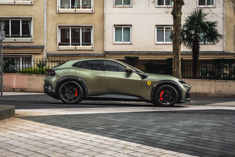 Ferrari Purosangue installed with Vossen x Novitec NF-11 wheels finished in Satin Black