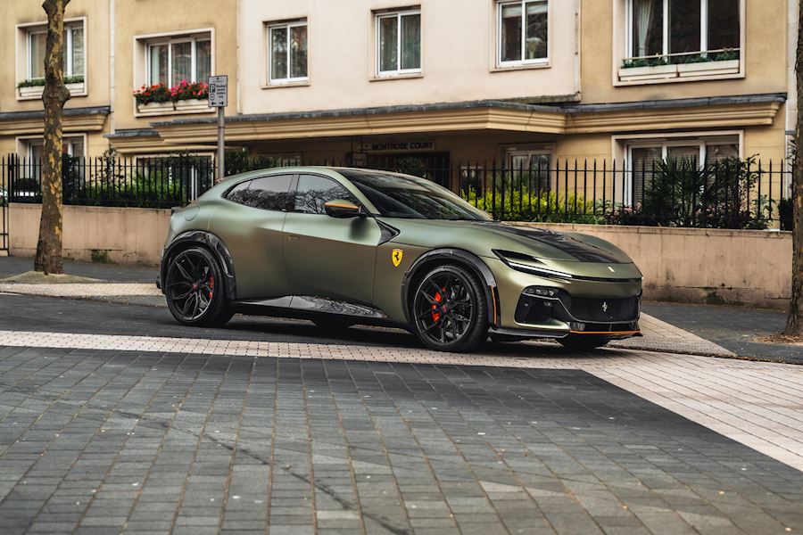Ferrari Purosangue installed with Vossen x Novitec NF-11 wheels finished in Satin Black