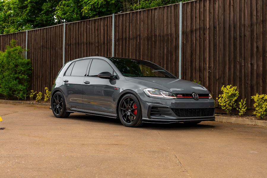 Volkswagen Golf GTI TCR installed with OZ Racing Omnia wheels finished in Satin Black 18x8
