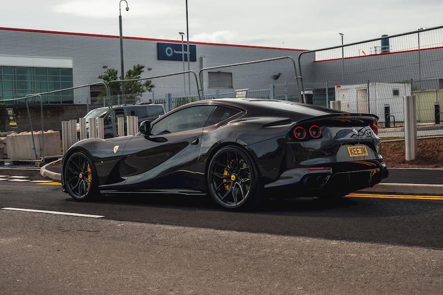 Ferrari 812 Superfast installed with Vossen x Novitec NF-11 wheels finished in Gloss Black
