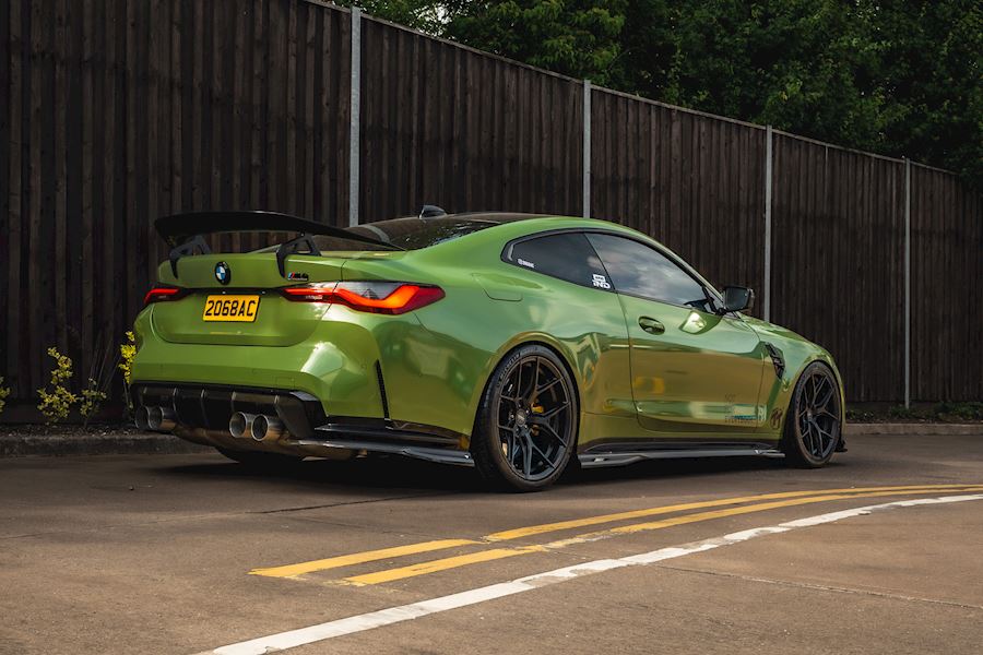 BMW M4 G82 installed with Vossen HF-5 wheels finished in Satin Black 20x9.5 20x10.5