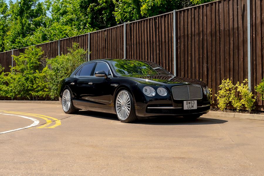 Bentley Flying Spur insttaled with AXE EX50 wheels finished in Silver Polished 22x9 22x10.5
