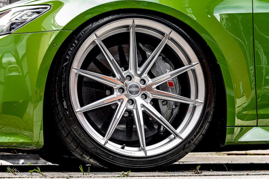 Audi RS6 Installed with Vossen HFX-2 wheels finished in Silver Polished 22x10.5 Super Deep