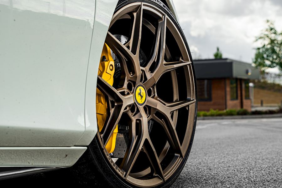Ferrari 488 Spider installed with Vossen HF-5 wheels finished in Satin Bronze 21x9 21x12