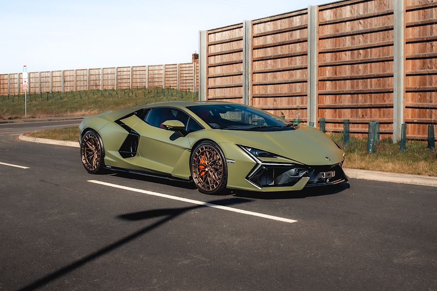 Lamborghini Revuelto installed with Vossen Forged LC3-02 wheels finished in Satin Bronze 21x9.5 22x12.5