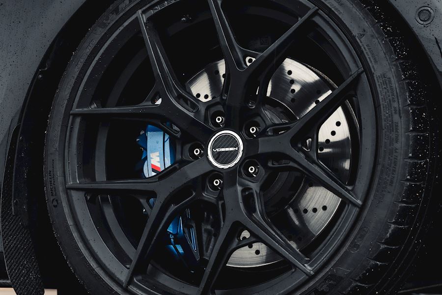 BMW G87 M2 Installed with Vossen HF-5 wheels finished in Satin Black