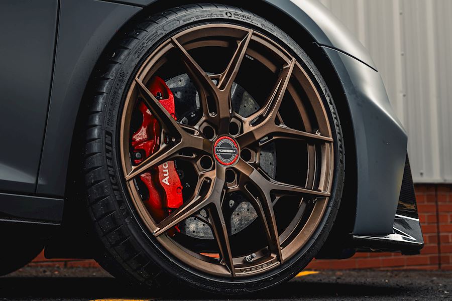 Audi R8 Installed with Vossen HF-5 wheels finished in Satin Bronze 20x9 21x12